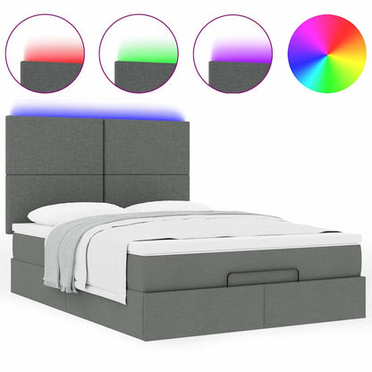 Struttura Letto Pouf con Materasso 140x190 cm in Tessuto | homemem39