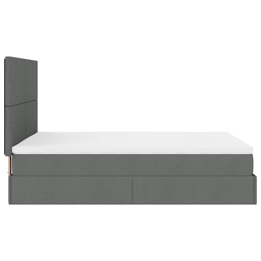 Struttura Letto Pouf con Materasso 140x190 cm in Tessuto | homemem39
