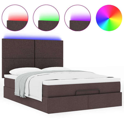 Struttura Letto Pouf con Materasso 140x190 cm in Tessuto | homemem39