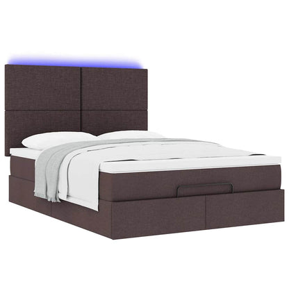 Struttura Letto Pouf con Materasso 140x190 cm in Tessuto | homemem39