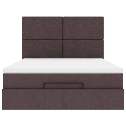 Struttura Letto Pouf con Materasso 140x190 cm in Tessuto | homemem39