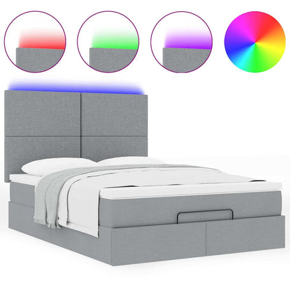 Struttura Letto Pouf con Materasso 140x200 cm in Tessuto | homemem39