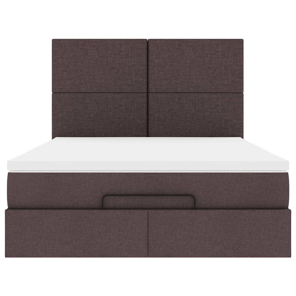 Struttura Letto Pouf con Materasso 140x200 cm in Tessuto