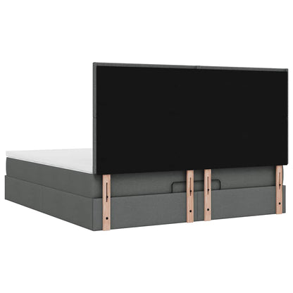 Struttura Letto Pouf con Materasso 160x200 cm in Tessuto