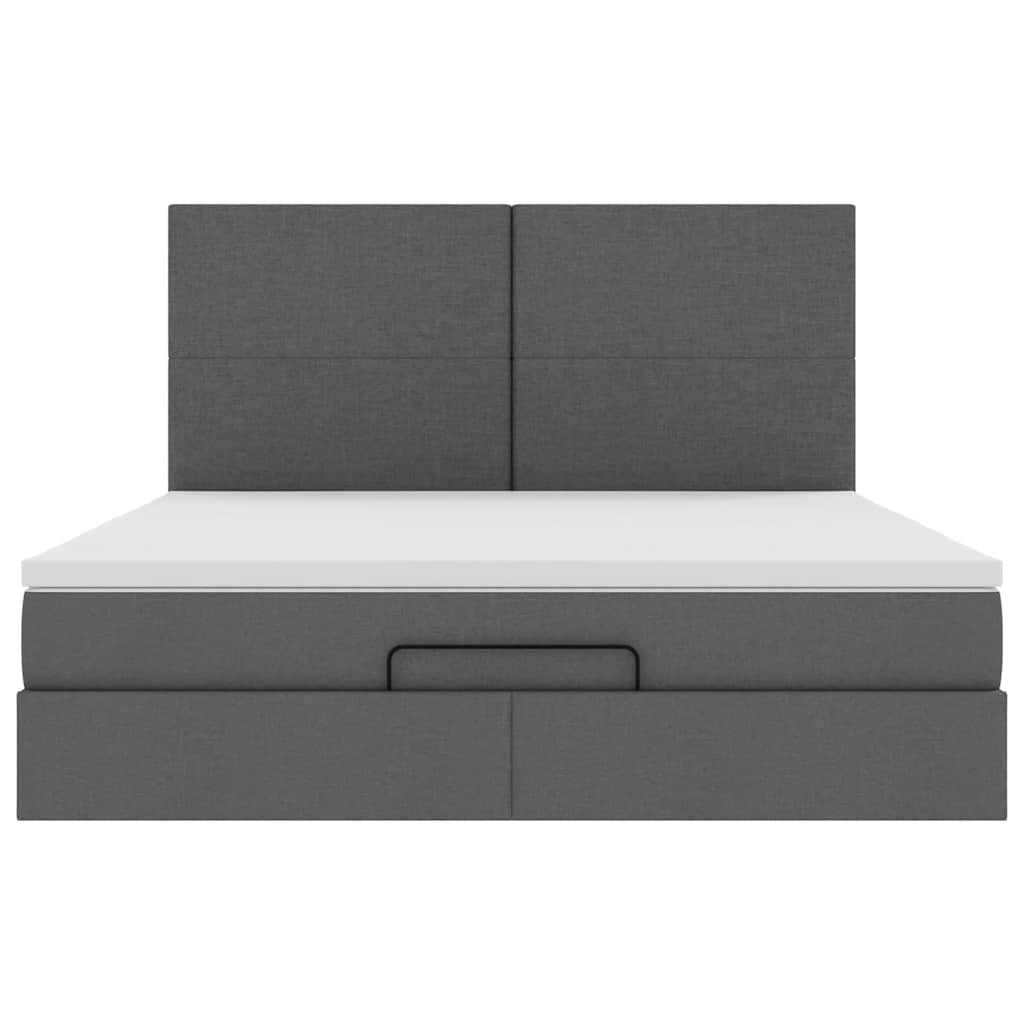 Struttura Letto Pouf con Materasso 160x200 cm in Tessuto