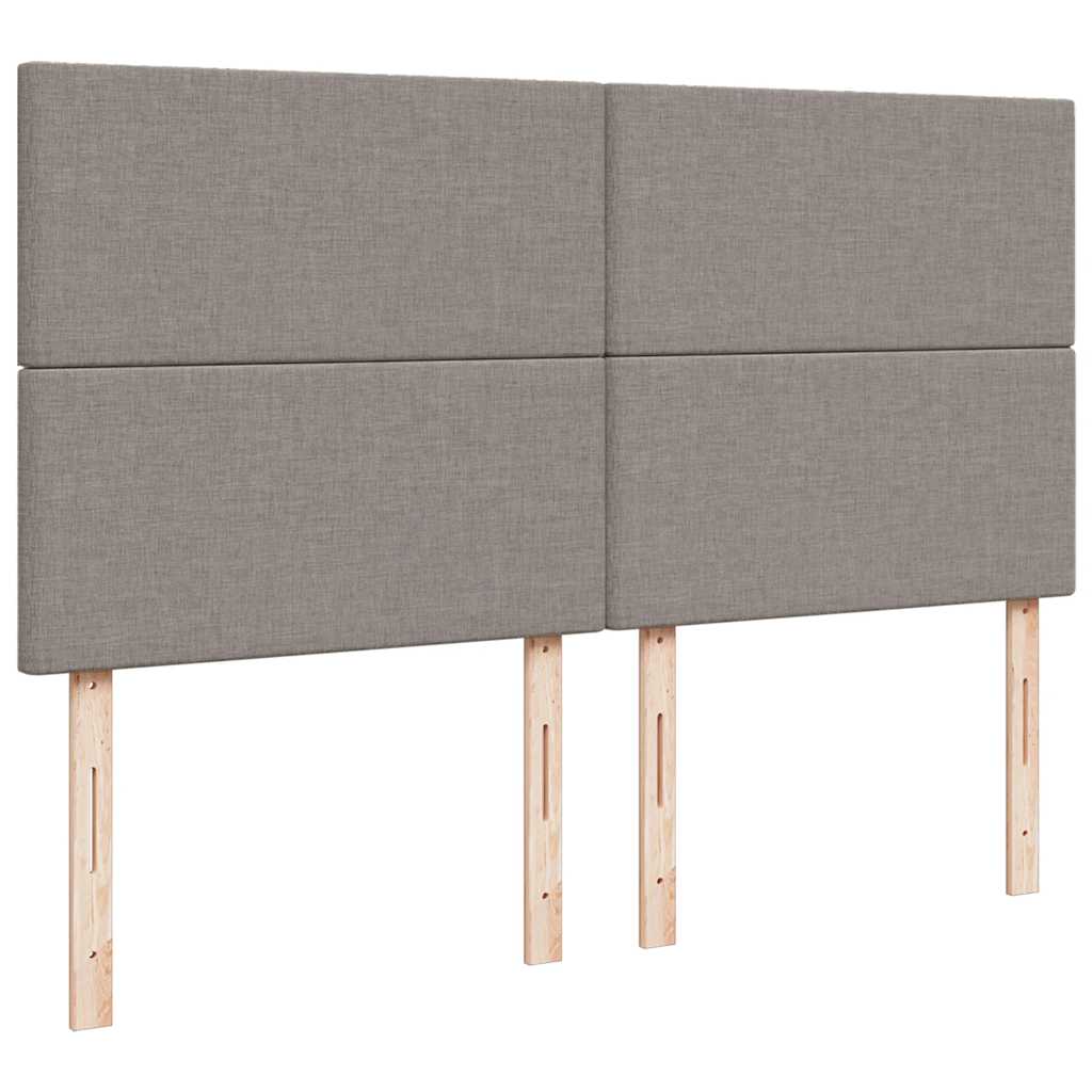 Struttura Letto Pouf con Materassi Tortora 200x200 cm Tessuto | homemem39