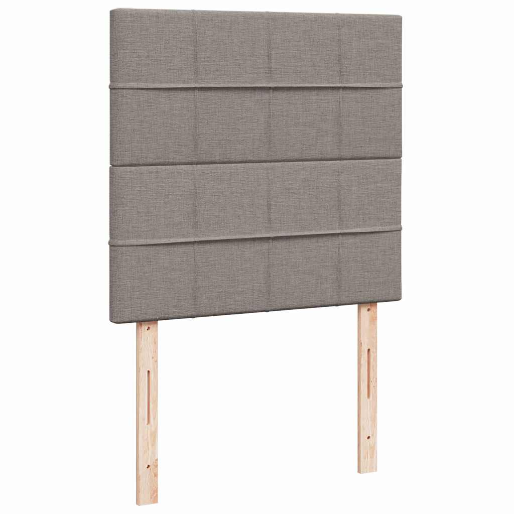 Struttura Letto Pouf con Materasso Tortora 90x200 cm in Tessuto