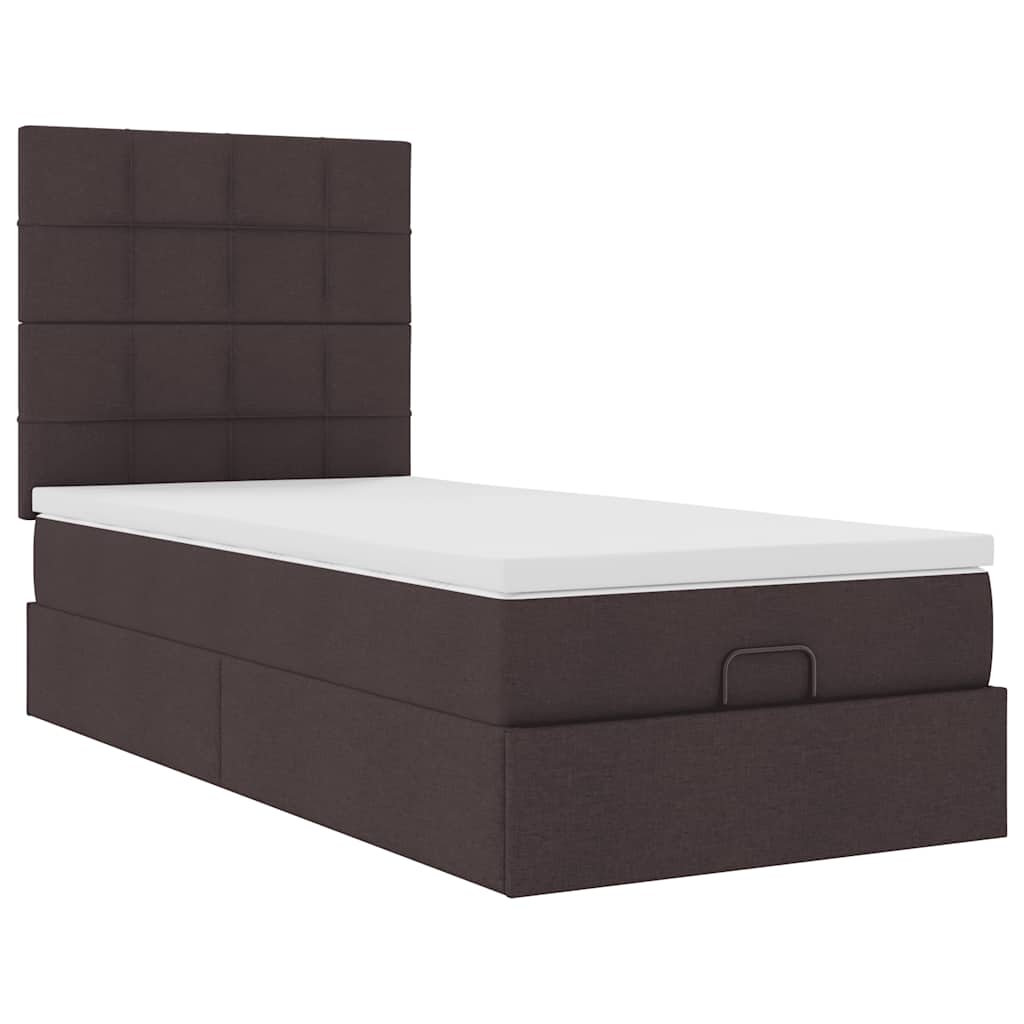 Struttura Letto Pouf con Materasso 100x200 cm in Tessuto