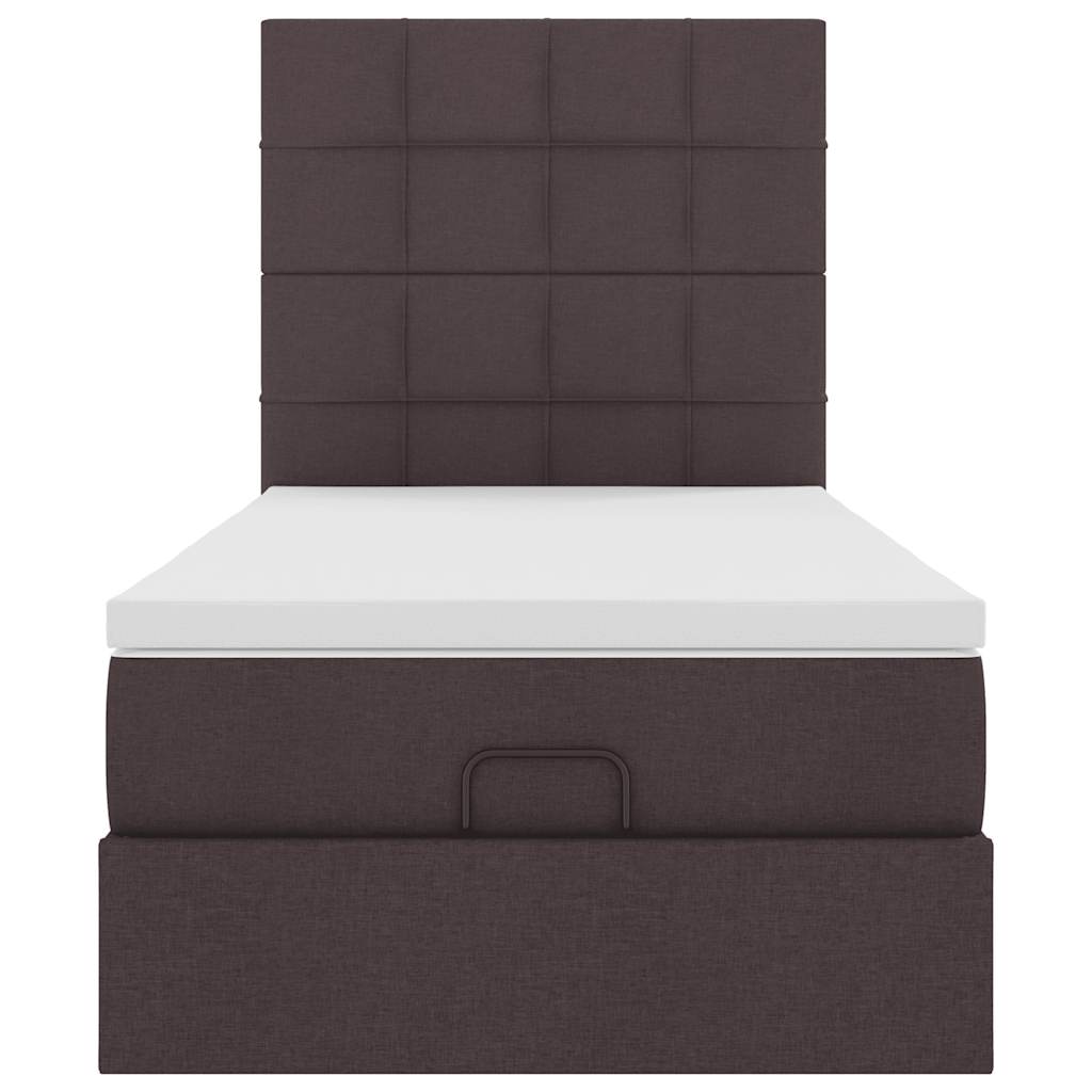 Struttura Letto Pouf con Materasso 100x200 cm in Tessuto