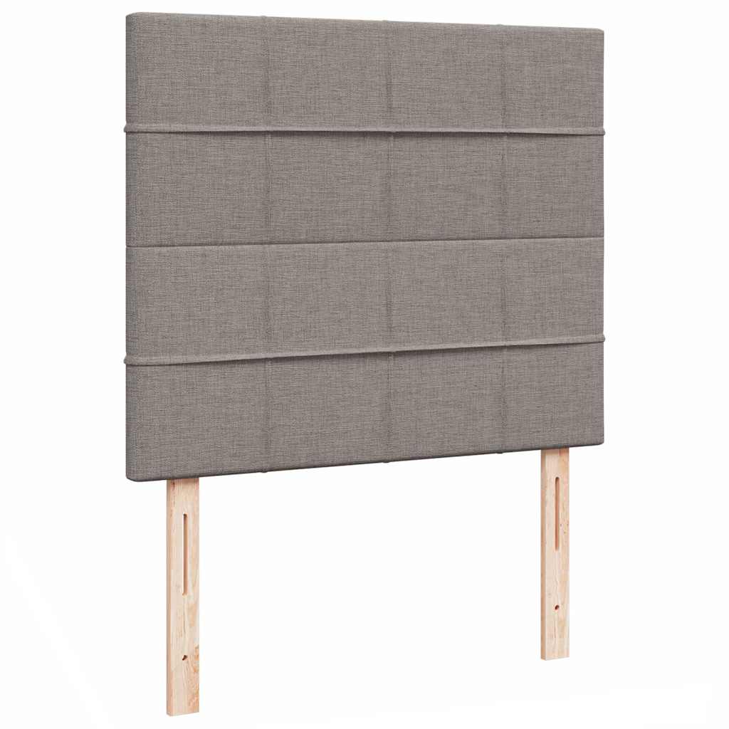 Struttura Letto Pouf con Materasso Tortora 120x190 cm Tessuto