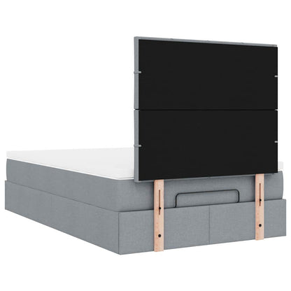 Struttura Letto Pouf con Materasso 120x200 cm in Tessuto