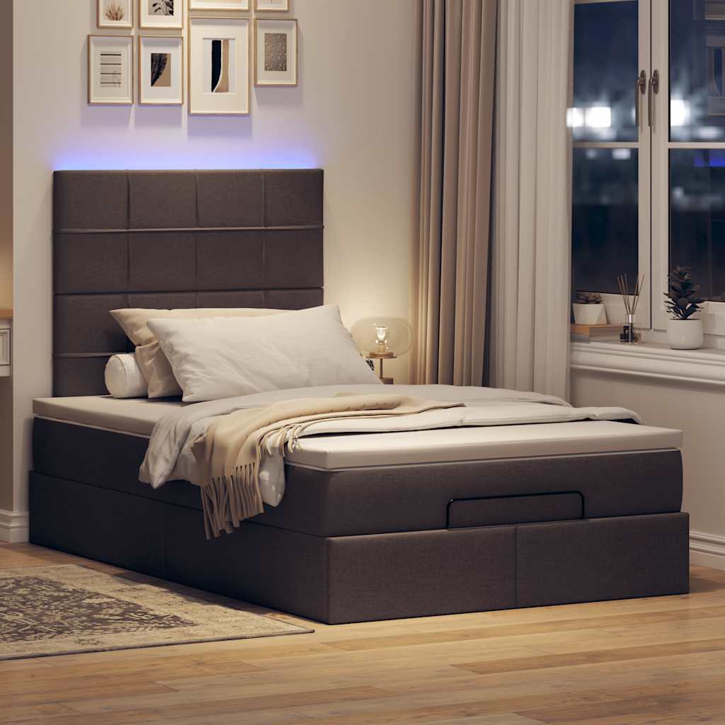 Struttura Letto Pouf con Materasso 120x200 cm in Tessuto | homemem39