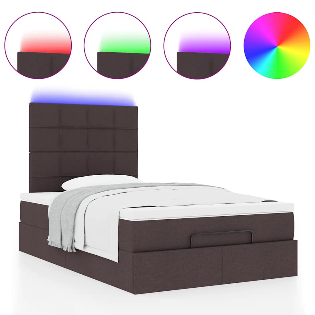 Struttura Letto Pouf con Materasso 120x200 cm in Tessuto | homemem39