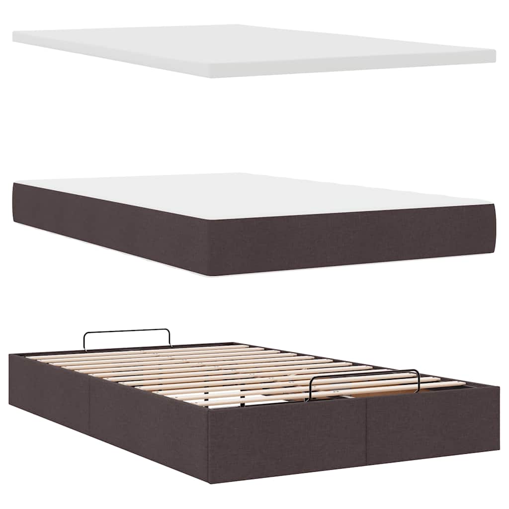 Struttura Letto Pouf con Materasso 120x200 cm in Tessuto | homemem39