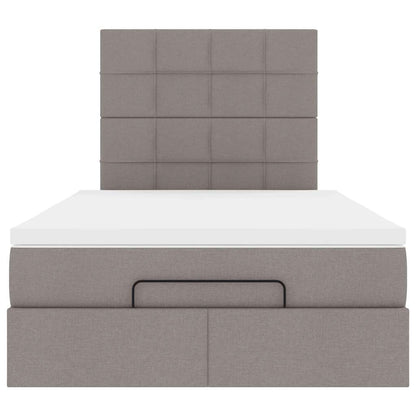 Struttura Letto Pouf con Materasso Tortora 120x200cm in Tessuto
