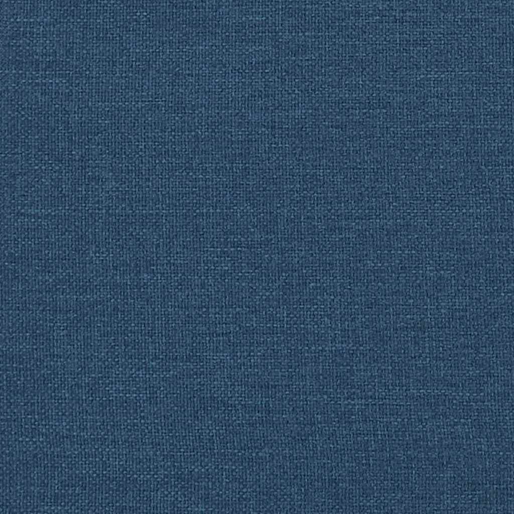 Struttura Letto Pouf con Materasso Blu 120x200 cm in Tessuto