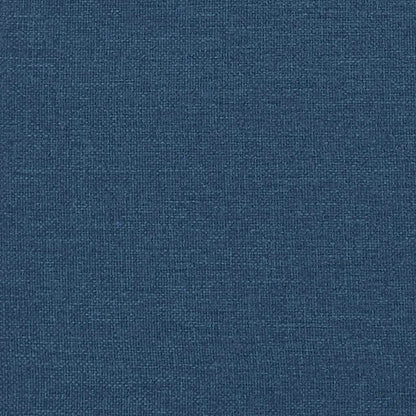 Struttura Letto Pouf con Materasso Blu 120x200 cm in Tessuto