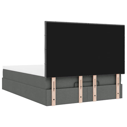Struttura Letto Pouf con Materasso 140x190 cm in Tessuto