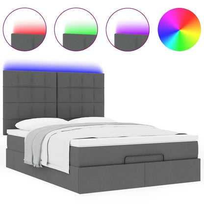 Struttura Letto Pouf con Materasso 140x190 cm in Tessuto | homemem39
