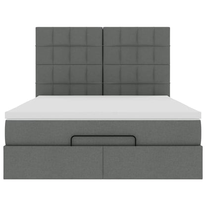 Struttura Letto Pouf con Materasso 140x190 cm in Tessuto | homemem39