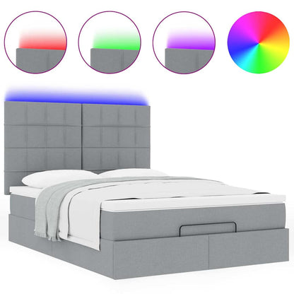 Struttura Letto Pouf con Materasso 140x200 cm in Tessuto | homemem39