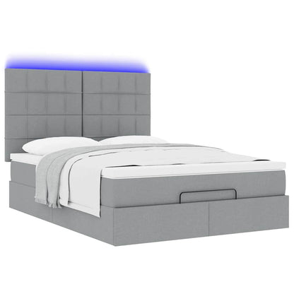 Struttura Letto Pouf con Materasso 140x200 cm in Tessuto | homemem39