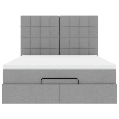 Struttura Letto Pouf con Materasso 140x200 cm in Tessuto | homemem39
