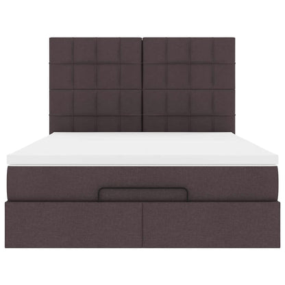 Struttura Letto Pouf con Materasso 140x200 cm in Tessuto - homemem39