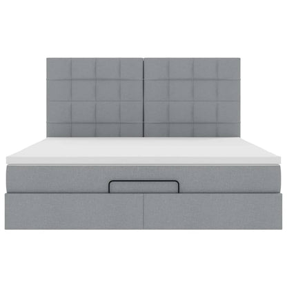Struttura Letto Pouf con Materasso 160x200 cm in Tessuto | homemem39