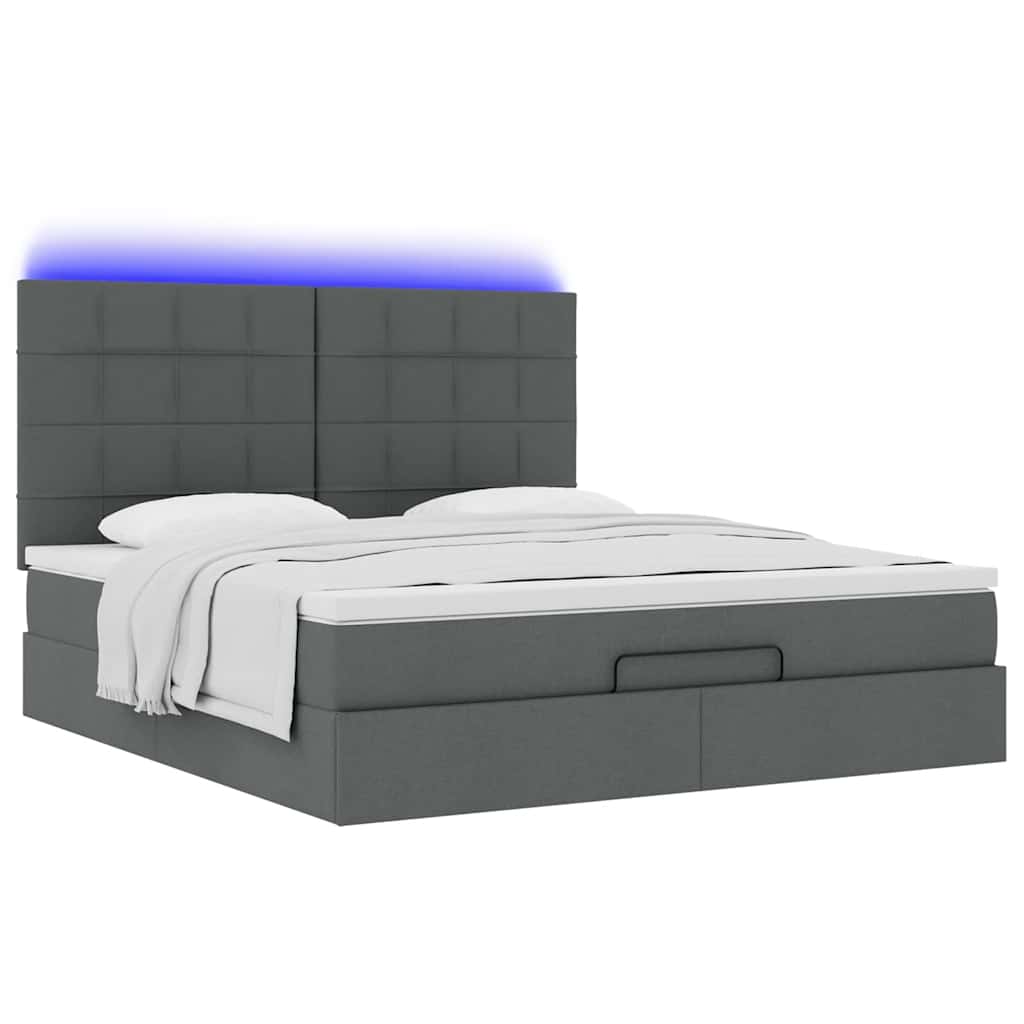 Struttura Letto Pouf con Materasso 160x200 cm in Tessuto | homemem39