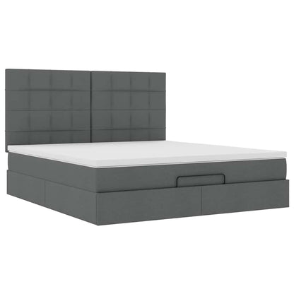 Struttura Letto Pouf con Materasso 160x200 cm in Tessuto | homemem39