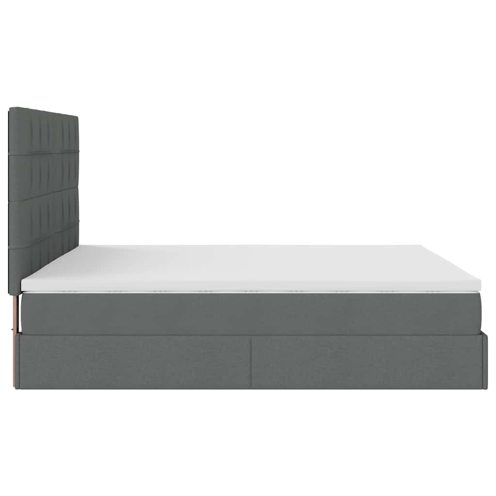Struttura Letto Pouf con Materasso 160x200 cm in Tessuto | homemem39