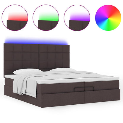 Struttura Letto Pouf con Materassi 200x200 cm in Tessuto | homemem39