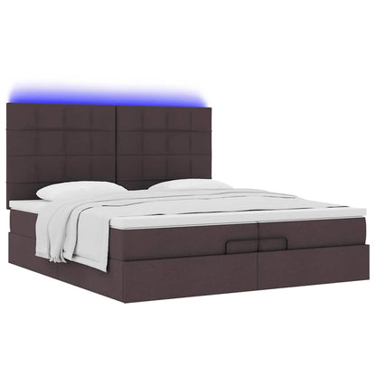 Struttura Letto Pouf con Materassi 200x200 cm in Tessuto | homemem39
