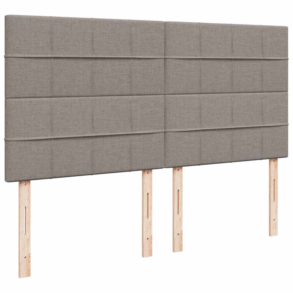 Struttura Letto Pouf con Materassi Tortora 200x200 cm Tessuto | homemem39