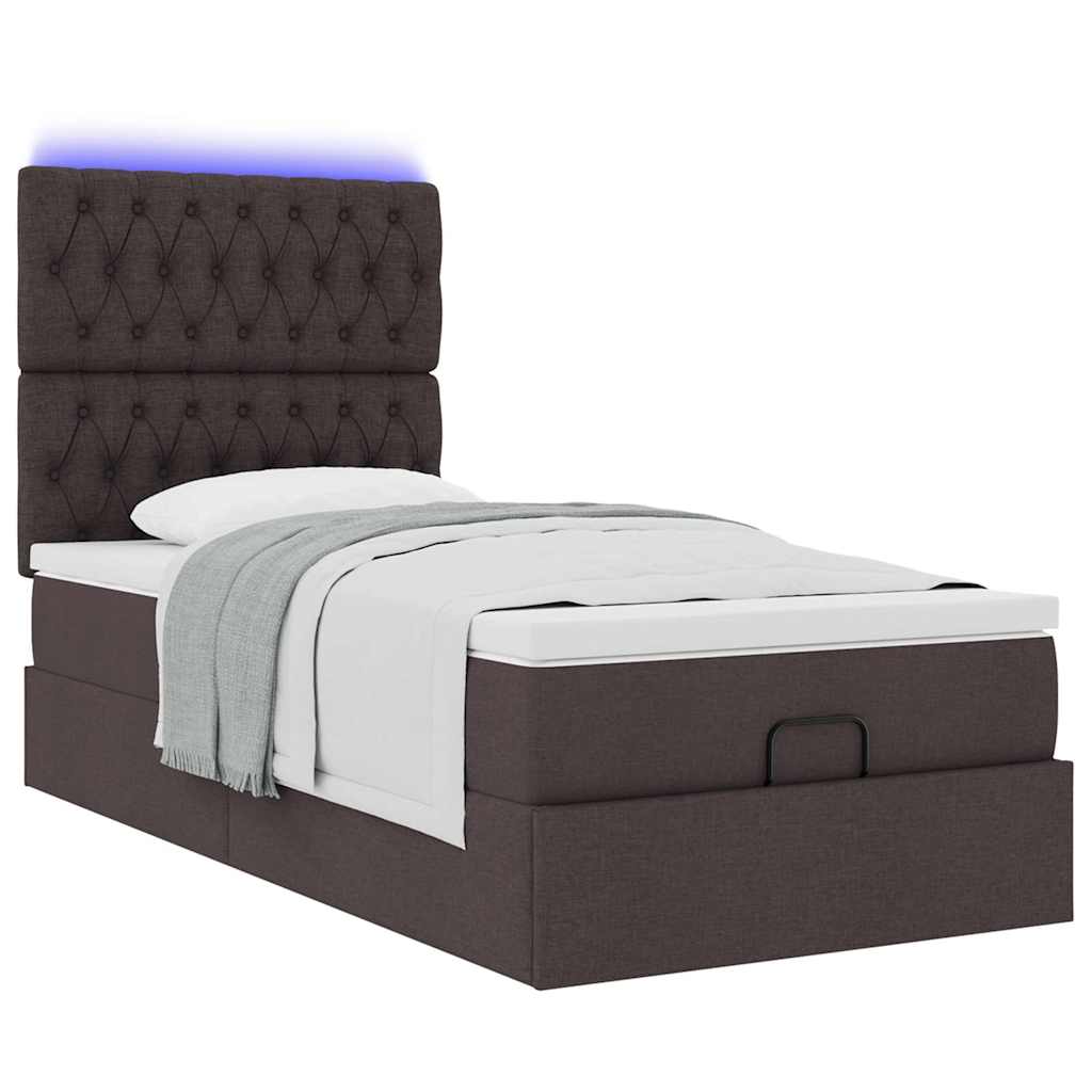 Struttura Letto Pouf con Materasso 90x190 cm in Tessuto | homemem39