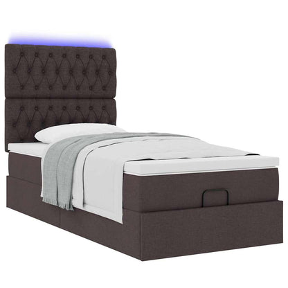 Struttura Letto Pouf con Materasso 90x190 cm in Tessuto | homemem39