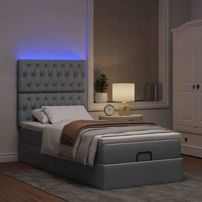 Struttura Letto Pouf con Materasso 100x200 cm in Tessuto