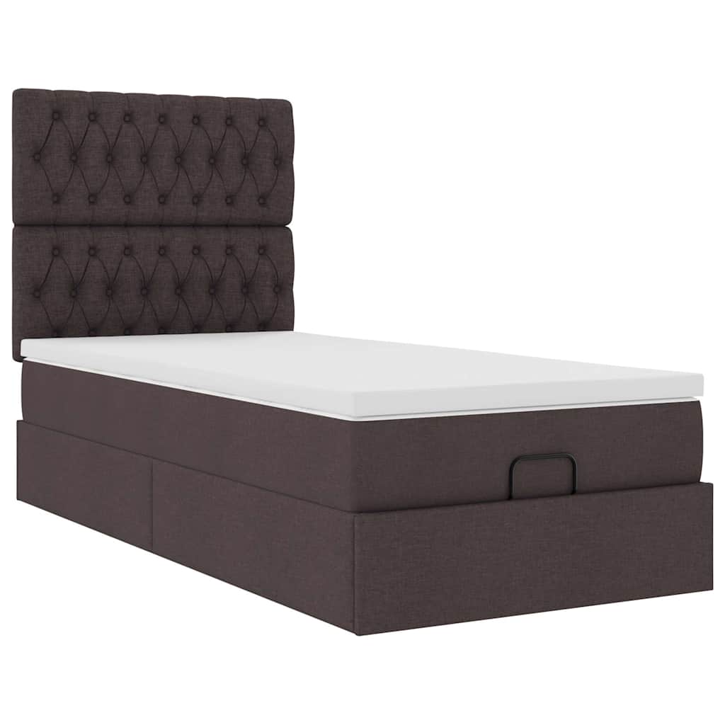 Struttura Letto Pouf con Materasso 100x200 cm in Tessuto