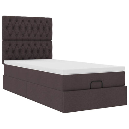Struttura Letto Pouf con Materasso 100x200 cm in Tessuto