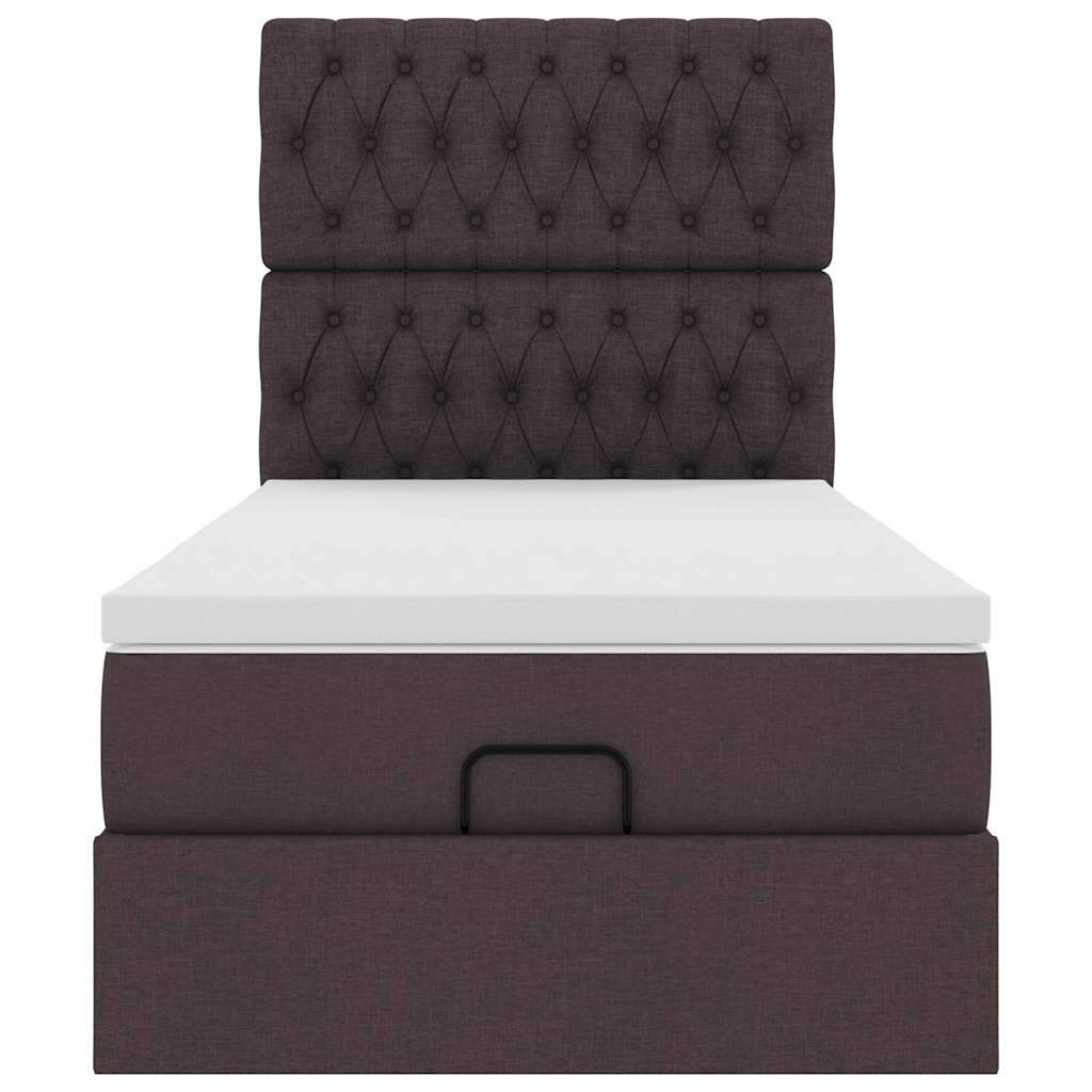 Struttura Letto Pouf con Materasso 100x200 cm in Tessuto