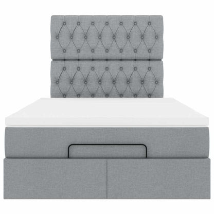 Struttura Letto Pouf con Materasso 120x190 cm in Tessuto