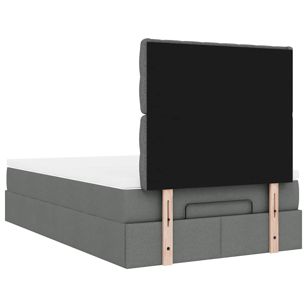 Struttura Letto Pouf con Materasso 120x200 cm in Tessuto