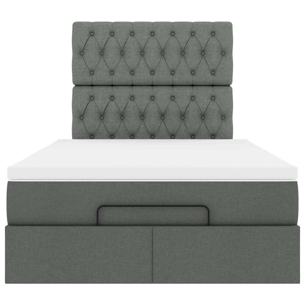 Struttura Letto Pouf con Materasso 120x200 cm in Tessuto - homemem39