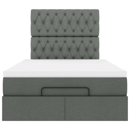 Struttura Letto Pouf con Materasso 120x200 cm in Tessuto - homemem39