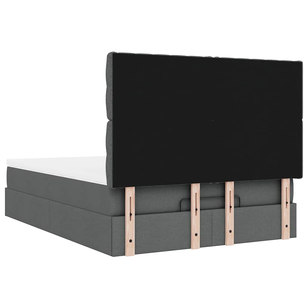 Struttura Letto Pouf con Materasso 140x190 cm in Tessuto