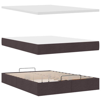 Struttura Letto Pouf con Materasso 140x190 cm in Tessuto | homemem39