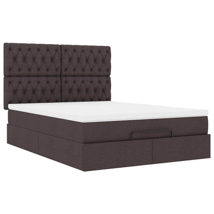 Struttura Letto Pouf con Materasso 140x190 cm in Tessuto | homemem39