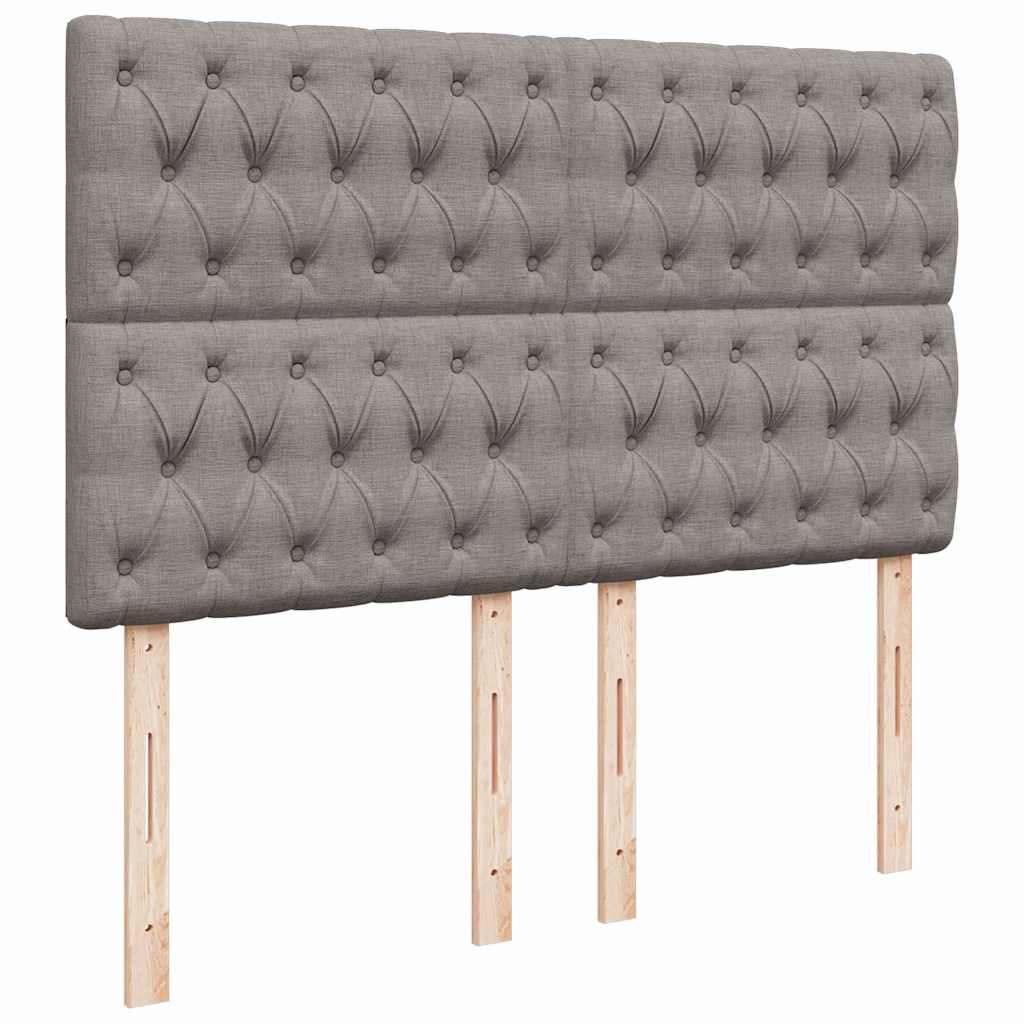 Struttura Letto Pouf con Materasso Tortora 140x190 cm Tessuto | homemem39