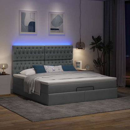 Struttura Letto Pouf con Materasso 160x200 cm in Tessuto | homemem39